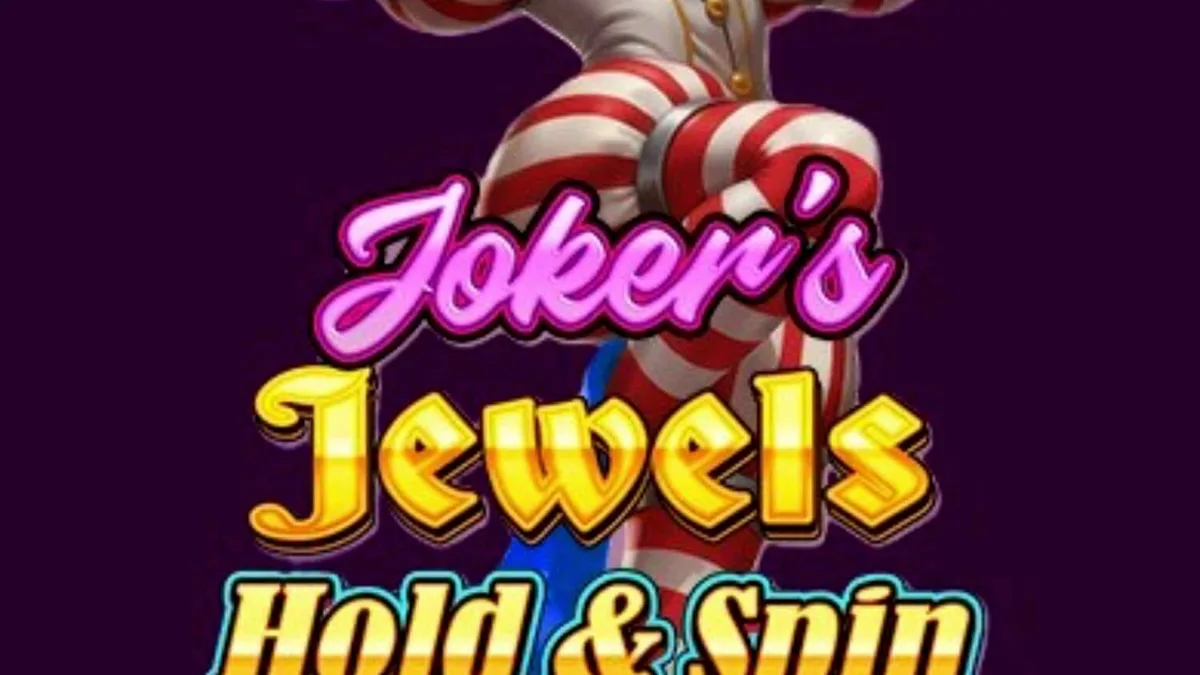 Tampilan visual slot Joker’s Jewels Hold & Spin dengan tema retro dan simbol cerah